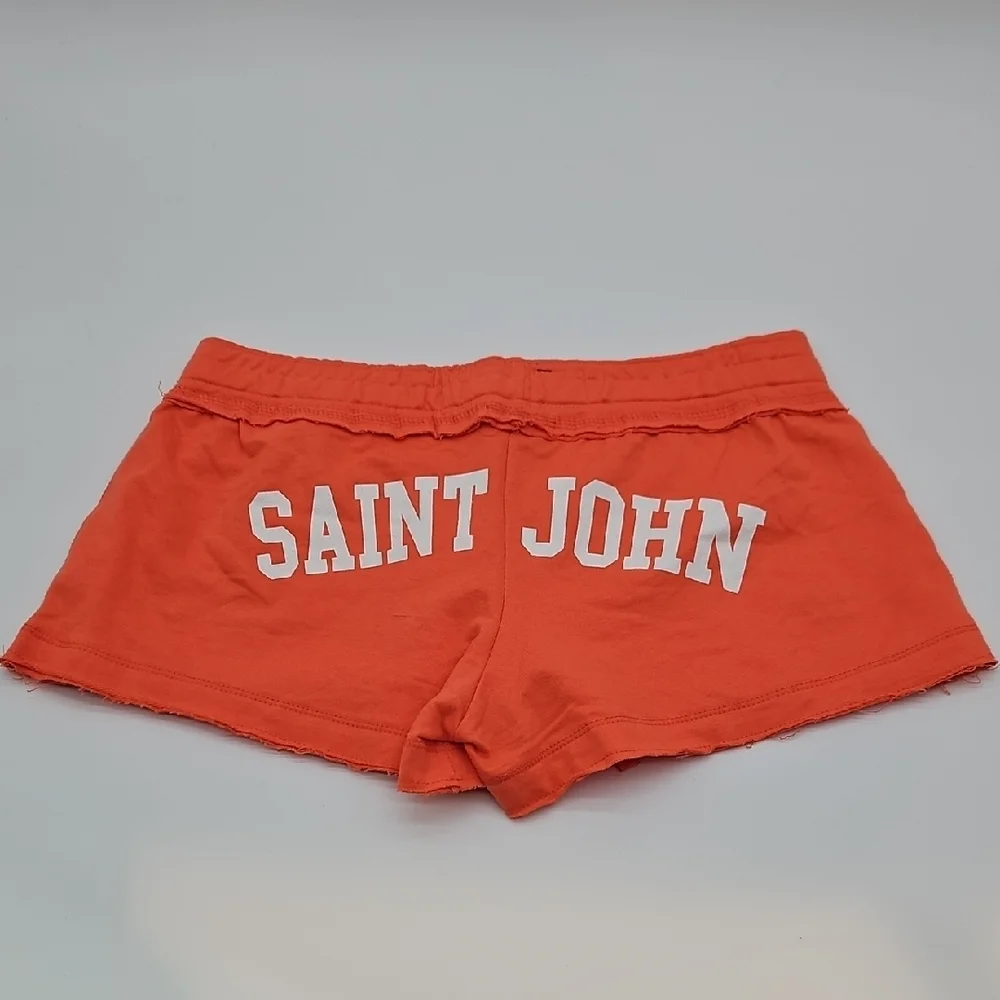 ​NWT U.S. Vintage Saint John Orange Athletic Drawstring Shorts - Large - Picture 5 of 7